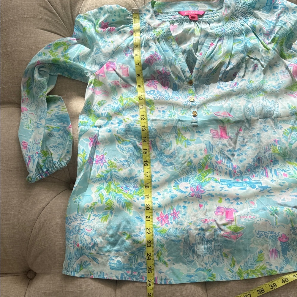 Lilly Pulitzer Pastel Floral Sheer Top - Picture 11 of 11